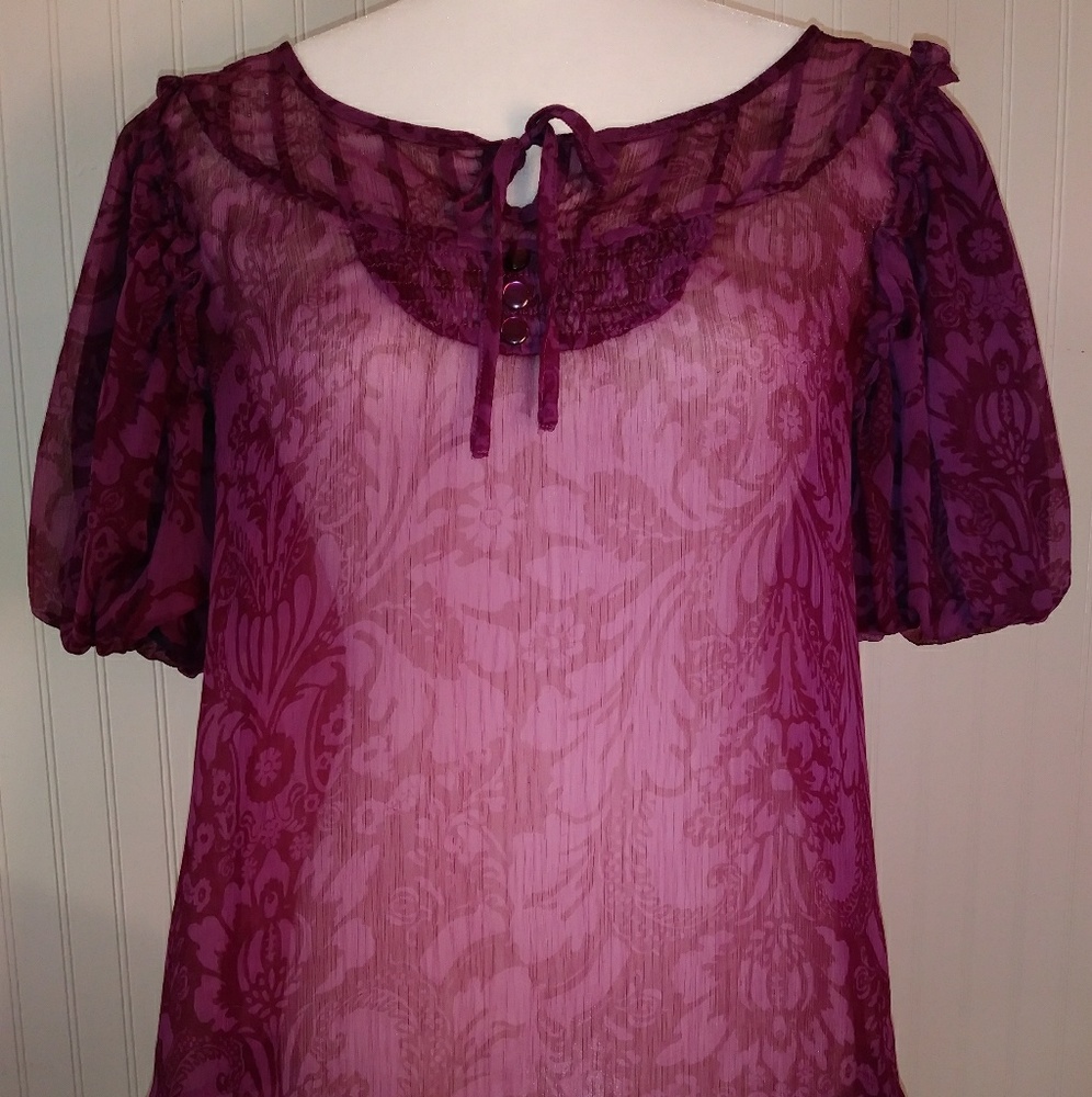 Apt. 9 sheer purple blouse.